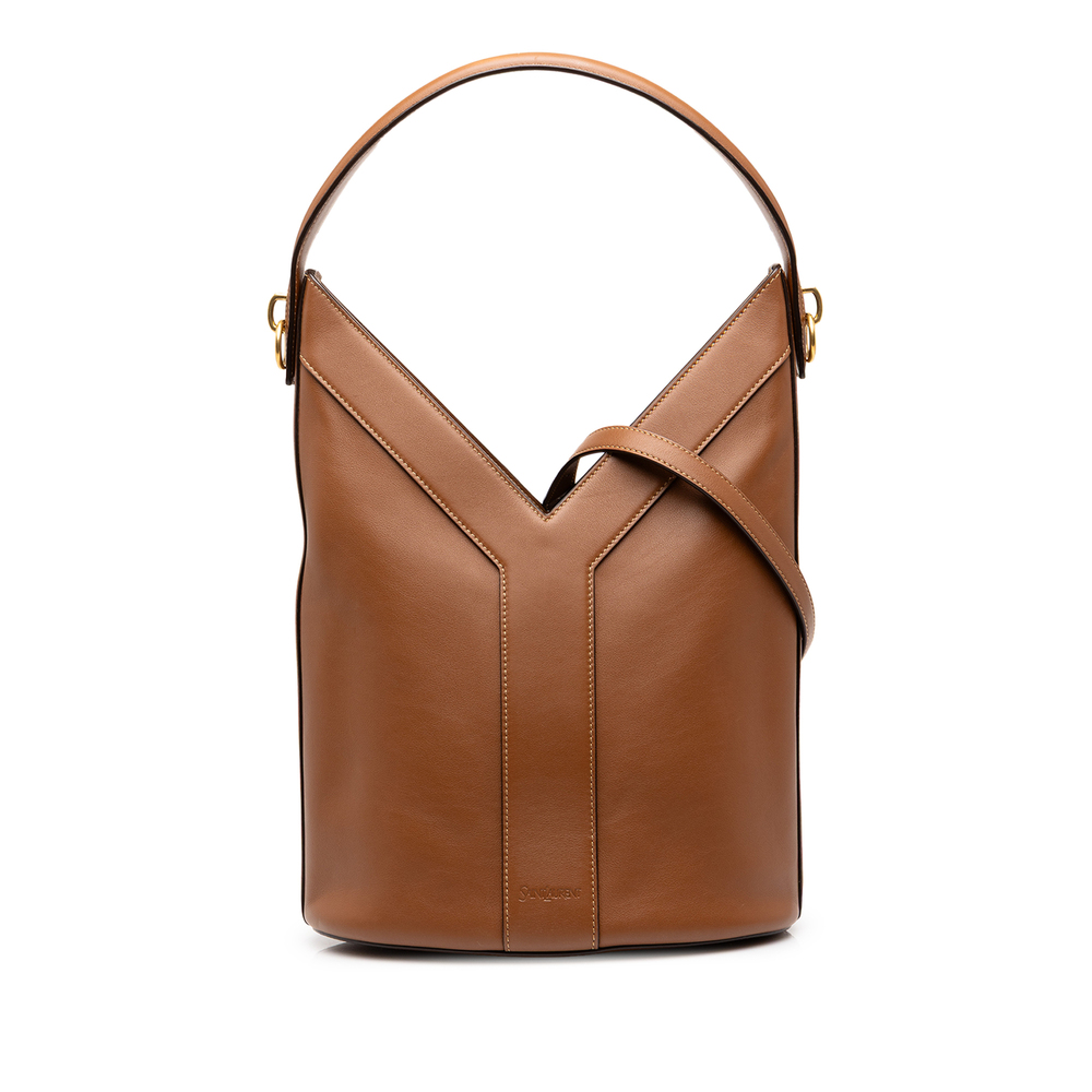 Pre-Loved Saint Laurent Smooth Calfskin Y Top Handle Bucket Bag
